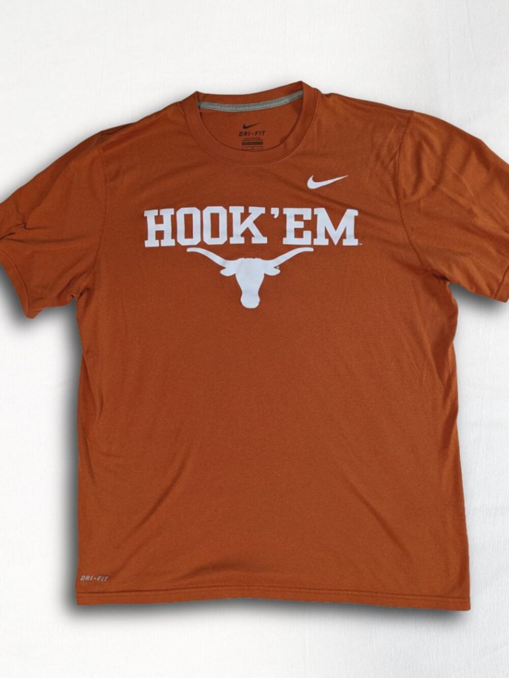 Nike Dri-Fit Texas Longhorns Hook'em Shirt Men's Large Burnt Orange NCAA